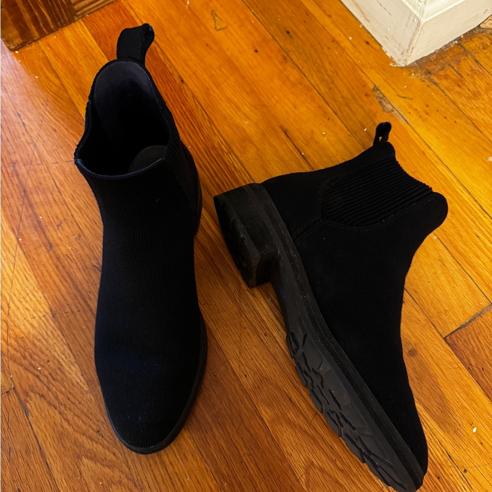 Rothy’s Lug Ankle Boot in Black